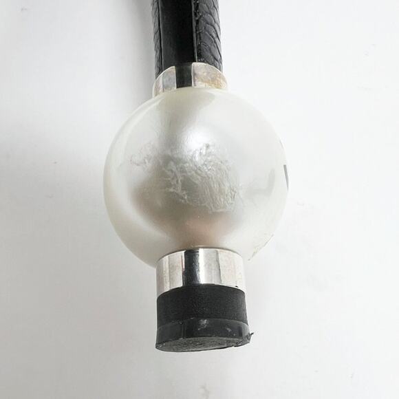 Chanel Black Peep‑Toe Pearl Heel Sandals G27106 Ankle Strap Heel 41.5 - Picture 9 of 13